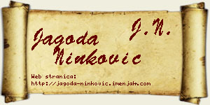 Jagoda Ninković vizit kartica